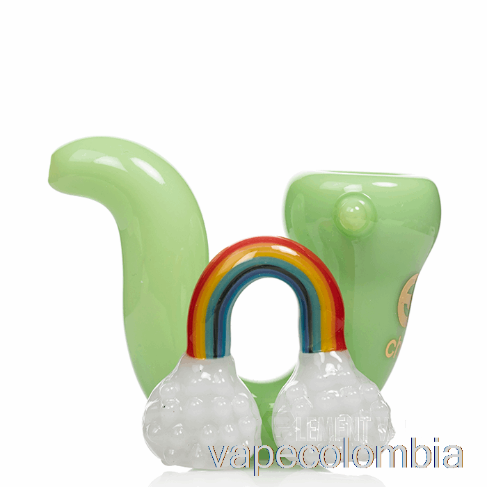 Kit Completo De Vapeo Cheech Glass Rain 'n' Rainbows Pipa De Mano Verde (jade)